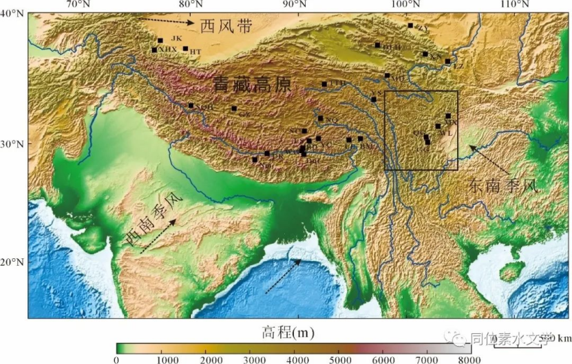 【熱點(diǎn)Focus】李捷、龐忠和《中國(guó)科學(xué)》：青藏高原降水同位素高程梯度